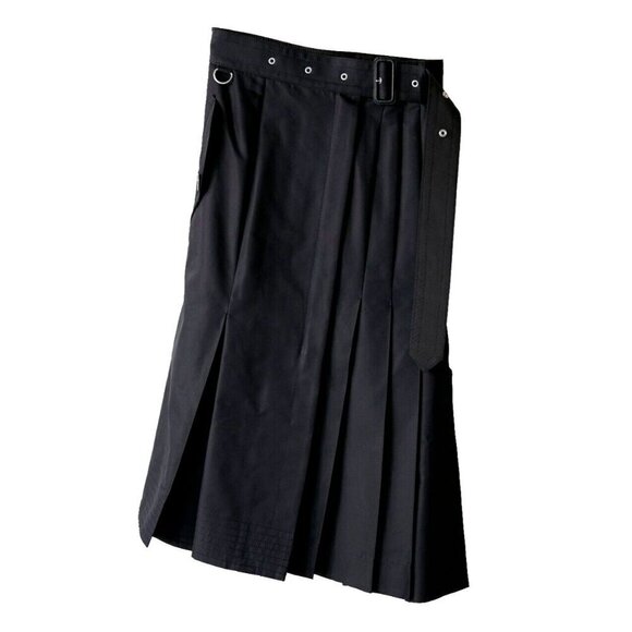 Sacai Cotton Gabardine Pleated Skirt Japan 1 US 6 Black Defect New - Picture 9 of 16